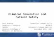 Clinical Simulation and Patient Safety