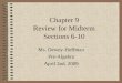 Chapter 9 Review Lessons 6 10