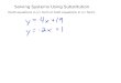 Systems of Equations- Simple Substitution