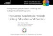 Strengthening work based learning and college readiness programs - the career academies project, mary visher-shelley rappaport