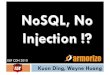 NoSQL, no SQL injections?