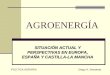 AGROENERGÍA SITUACIÓN ACTUAL Y PERSPECTIVAS EN EUROPA, ESPAÑA Y CASTILLA-LA MANCHA POLÍTICA AGRARIA Diego A. Moraleda