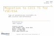 WAVV 2009 - Migration to CICS TS for VSE/ESA