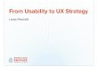 From Usability to UX Strategy