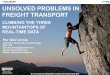 Unsolved problems in freight transport - climbing the three mountaintops of real-time data