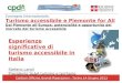 Esperienze significative di turismo accessibile in Italia