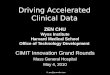 Driving Accelerated Human Clinical Data