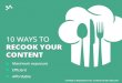 10 ways to Repurpose Content for more efficient Inbound Marketing