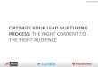 5 Steps to Optimize Your Lead Nurturing Process: The Right Content to the Right Audience