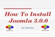 Install new joomla 3.0.0