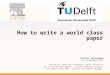 Author workshop TU Delft 20111122