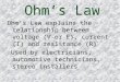 Ohms law added by arvi
