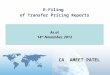 E filing of transfer pricing reports