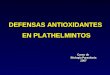 DEFENSAS ANTIOXIDANTES EN PLATHELMINTOS EN PLATHELMINTOS Curso de Biología Parasitaria 2007