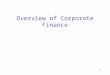 Overview of Corporate Finance and Agency Issues