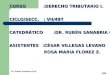Dr. Rubén Sanabria Ortiz. 1/30 CURSO :DERECHO TRIBUTARIO I. CICLO/SECC. : VII/49T CATEDRÁTICO :DR. RUBÉN SANABRIA ORTIZ. ASISTENTES:CÉSAR VILLEGAS LEVANO