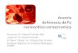 Anemia deficiencia de Fe normocitica normocromica Presenta: Dr. Miguel Galindo RMI Asesoría: Dr. Rafael Hurtado Profesor Titular: Dr. Enrique Díaz Greene
