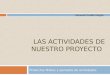 LAS ACTIVIDADES DE NUESTRO PROYECTO Productos finales y ejemplos de actividades Manuela Padilla Magán