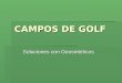 CAMPOS DE GOLF Soluciones con Geosintéticos. CAMPOS DE GOLF: Soluciones con Geosintéticos