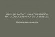 GHISLAIN LAFONT, UNA COMPRENSIÓN ONTOLÓGICA-SALVÍFICA DE LA TRINIDAD Hacia una tesis monográfica