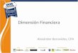 Dimensión Financiera Alexánder Benavides, CPA. Información Financiera en Restaurantes Estado de Resultados Balance de Situación Presupuesto Proyección