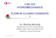 Cve 372 Hydro Mechanics - 2. Flow in Closed Conduits 1
