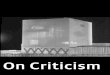 Jeffrey Kipnis. on Criticism