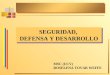 SEGURIDAD, DEFENSA Y DESARROLLO SEGURIDAD, DEFENSA Y DESARROLLO MSC (UCV) ROSELENA TOVAR WEFFE
