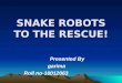 44804091 Snake Robots to the Rescue Ppt