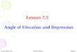 Angle of Elevation and Depression Lesson 7.5. eye - level