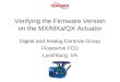 Verifying the Firmware Version on the MX/MXa/QX Actuator Digital and Analog Controls Group Flowserve FCD Lynchburg, VA