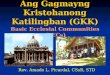 Ang Gagmayng Kristohanong Katilingban (GKK) Basic Ecclesial Communities (BECs) Rev. Amado L. Picardal, CSsR, STD