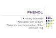 PHENOL Acidity of phenol Reaction with sodium Nitration and bromination of the aromatic ring