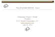 The Amended RR ED – Part 6 Ashwinpaul (Tony) C. Sondhi President A. C. Sondhi & Associates, LLC  June 13, 2012