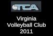 Virginia Volleyball Club 2011. Welcome….. Thanks for attending!