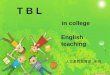 T B L in college English teaching. What is your teaching style? PPresentation PPractice PProduction