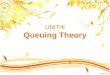 UNIT-II Queuing Theory. Queuing Theory A mathematical method of analyzing the congestions and delays of waiting in line. Queuing theory examines every