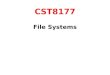 CST8177 File Systems. Linux File Systems Layout of the file system: Each physical drive can be divided into several partitions Each partition can contain
