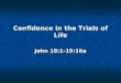 Confidence in the Trials of Life John 18:1-19:16a