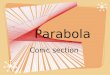 Parabola Conic section. Quadratic Functions The graph of a quadratic function is a parabola. If the parabola opens up, the lowest point is called the