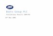 Boots Group PLC Preliminary Results 2004/05 19 th May 2005