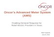 Oncors Advanced Meter System (AMS) Enabling Demand Response for Retail Electric Providers in Texas Mark Carpenter June 24, 2010