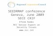 SEEDRMAP conference Geneva, June 2009 SECE CRIF Efrem Radev RCC Senior Expert on Security Issues 
