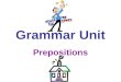 Grammar Unit Prepositions. Lets Review... The preposition is the sixth of the eight parts of speech. Just for the record, here are all eight: Noun Pronoun