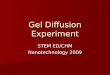 Gel Diffusion Experiment STEM ED/CHM Nanotechnology 2009