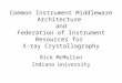 Common Instrument Middleware Architecture and Federation of Instrument Resources for X-ray Crystallography Rick McMullen Indiana University