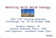 1 Working With Wind Energy IEEE TISP Training Workshop Pittsburgh, PA, 23-24 October 2009 Douglas Bowman, PE Central Arkansas Chair, IEEE Lead Engineer,