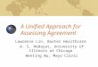 A Unified Approach for Assessing Agreement Lawrence Lin, Baxter Healthcare A. S. Hedayat, University of Illinois at Chicago Wenting Wu, Mayo Clinic