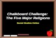 Chalkboard Challenge: The Five Major Religions Social Studies Online