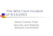 The Wild Card Incident of 9/15/2003 Steve Crocker Chair Security and Stability Advisory Committee